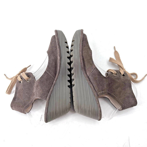 FLY London Yaba 702 Fly Platform Brown Suede Wedge Sandals - Picture 6 of 10